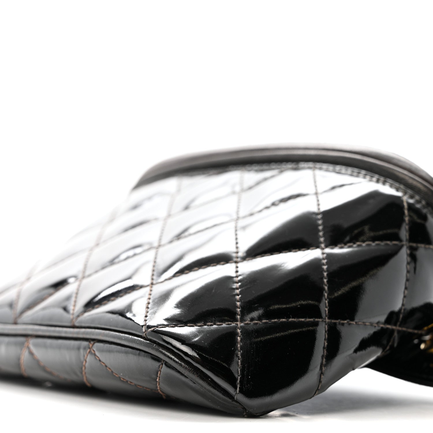 Chanel Patent Calfskin Quilted Waist Belt Bag 70 28 Black 11 of 14