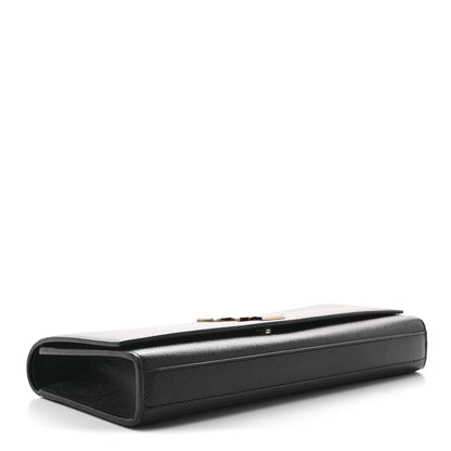 Saint Laurent Grain De Poudre Monogram Cassandre Clutch Black 4 of 8