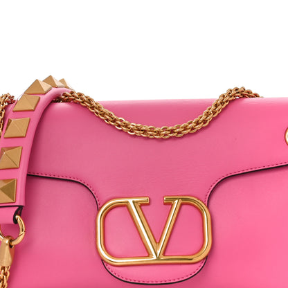 Valentino Garavani Nappa Stud Sign Shoulder Bag Feminine Pink 7 of 9
