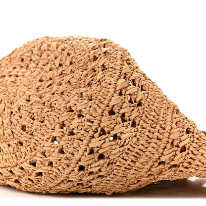 Saint Laurent Raffia Calfskin Small Panier Tote Naturel Brick 10 of 13