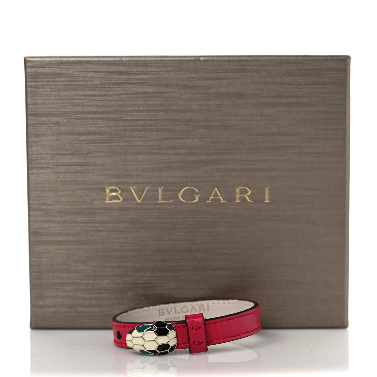 Bulgari Calfskin Serpenti Forever Bracelet L Bright Rose 6 of 6