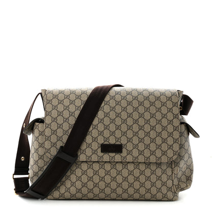 Gucci GG Plus Monogram Messenger Diaper Bag Dark Brown 1 of 13