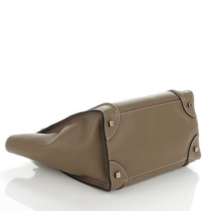 Celine Drummed Calfskin Mini Luggage Souris 4 of 10