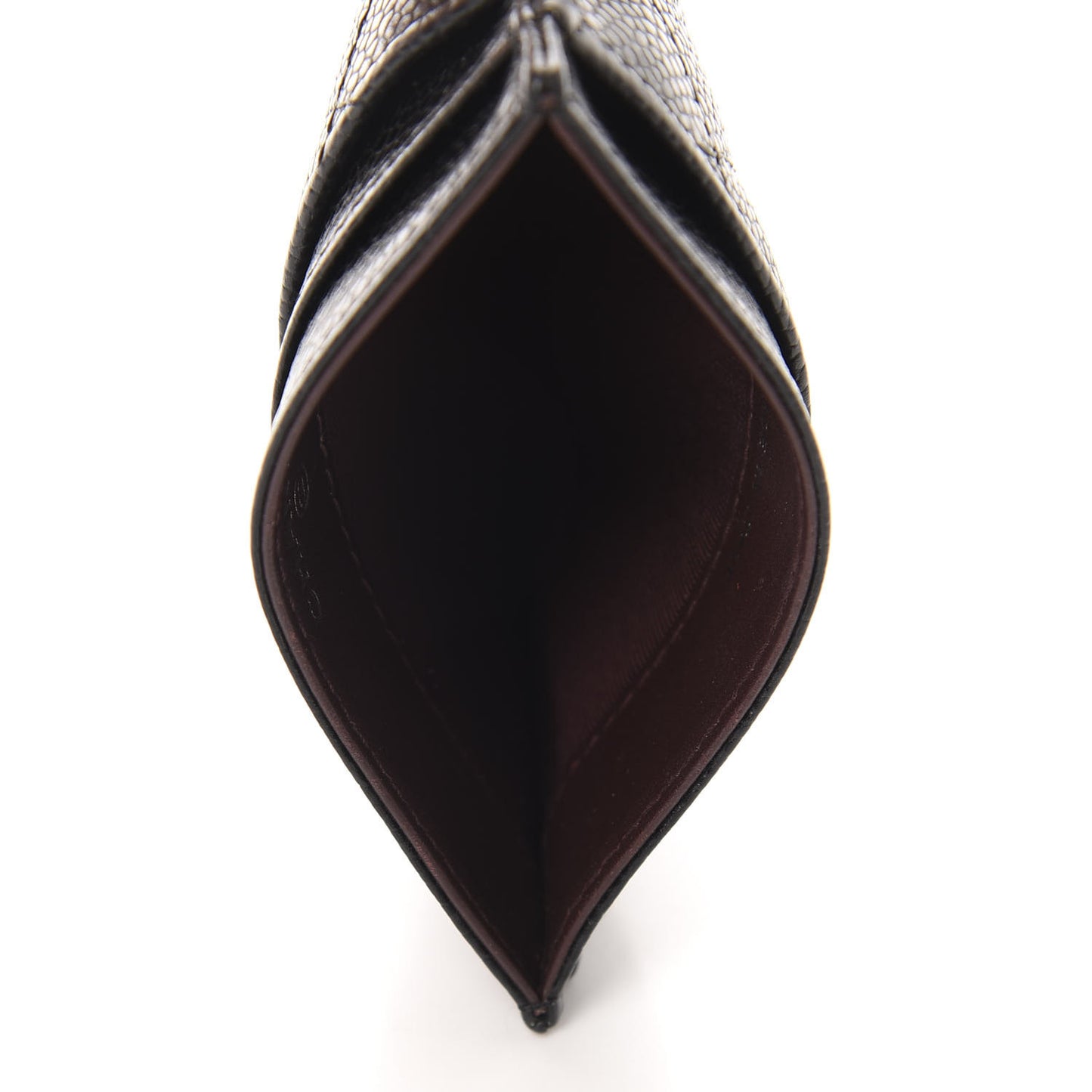 Caviar Quilted Card Holder Black