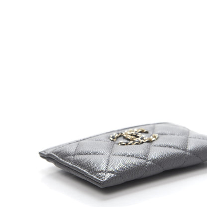 Chanel Caviar Quilted French New Wave Card Holder Grey 9 of 11