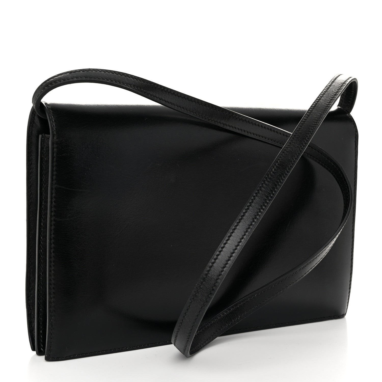 Hermes Box Annie Clutch Shoulder Bag Black 3 of 13