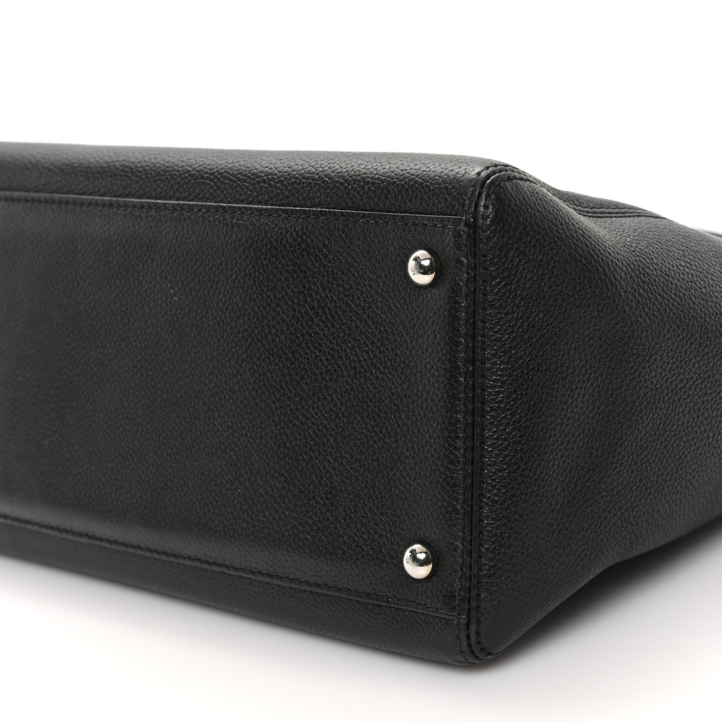 Calfskin Small Cerf Executive Shopper Tote Black