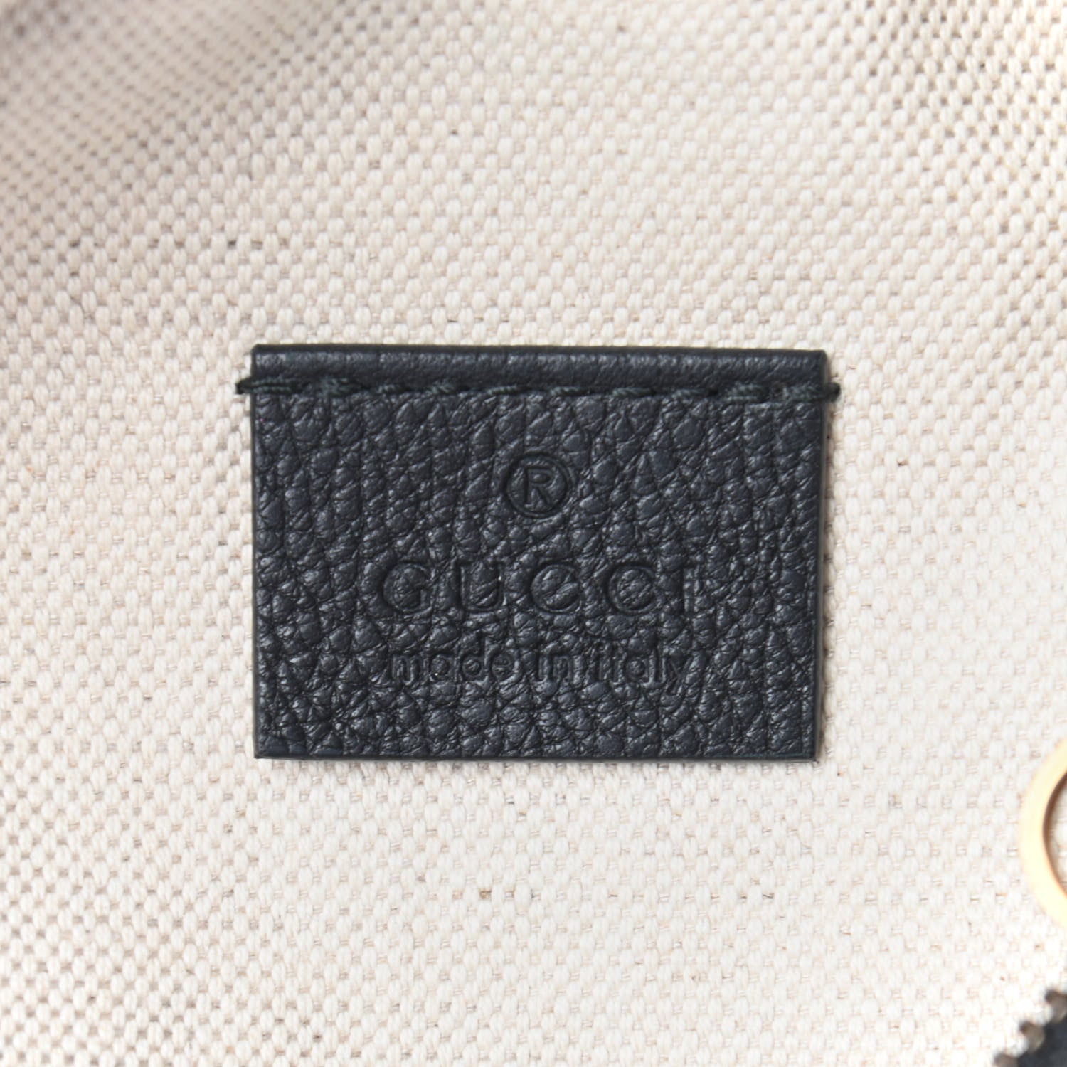 Gucci Grained Calfskin Small Logo Belt Bag Black 6 of 9