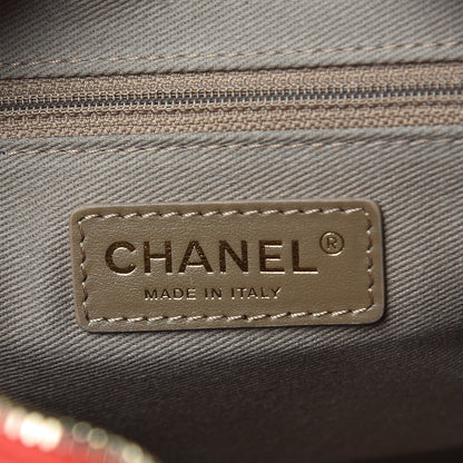 Chanel Goatskin Quilted Large Casual Trip Camera Case Bag Red 6 of 9