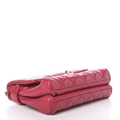 Chanel Patent Quilted Double Gusset Flap Bag Pink 5 of 10