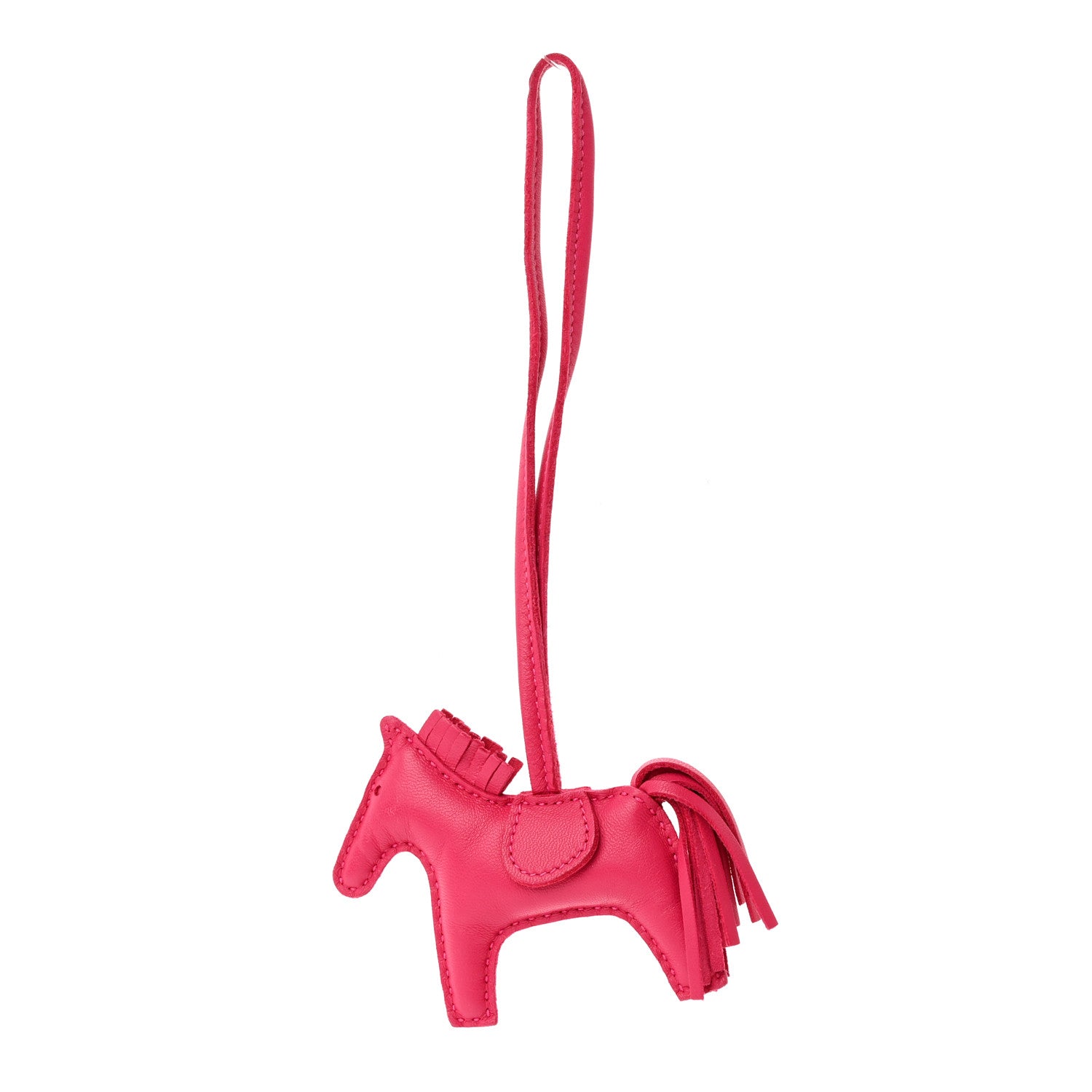 Hermes Milo Lambskin Grigri Rodeo Horse Bag Charm PM Rose Mexico 1 of 6