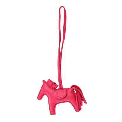 Hermes Milo Lambskin Grigri Rodeo Horse Bag Charm PM Rose Mexico 1 of 6