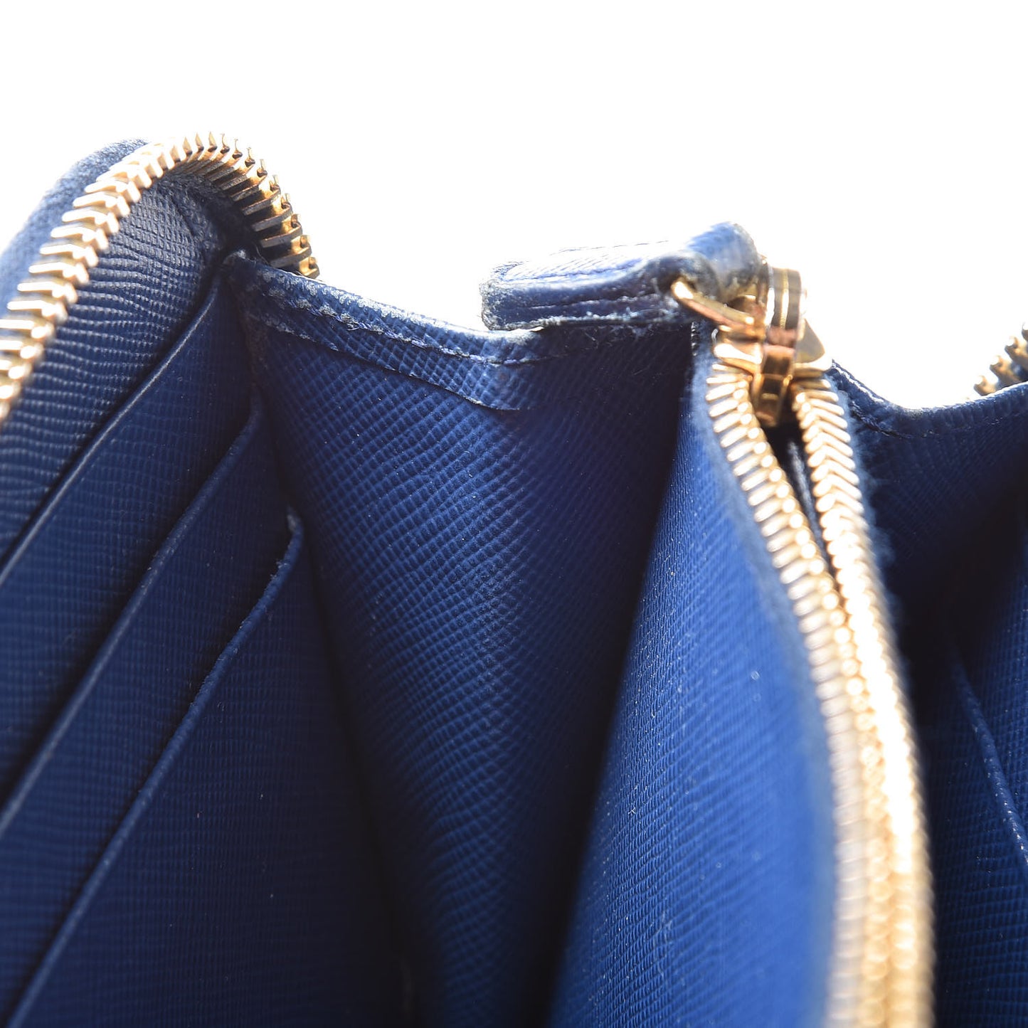 Saffiano Metal Zip Around Wallet Bleuette