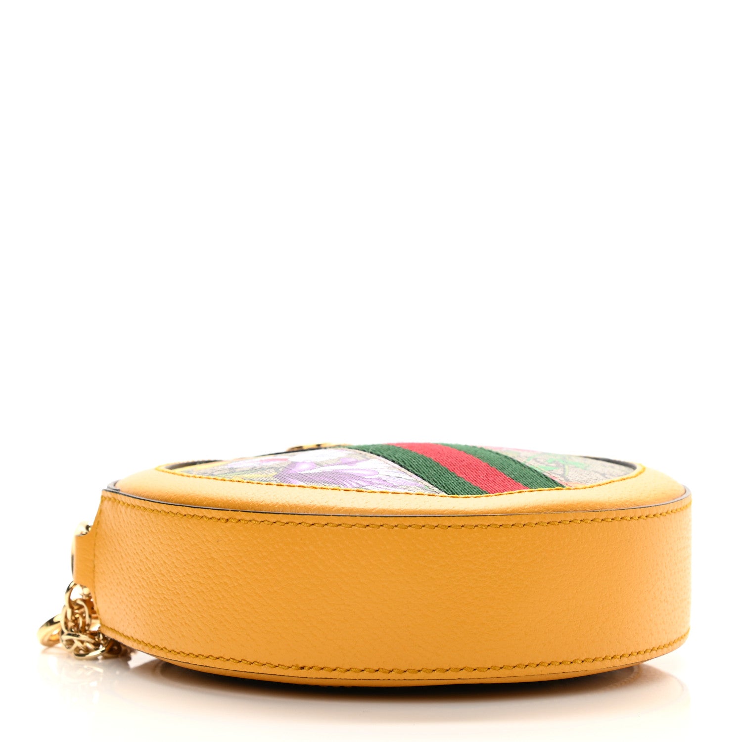 Gucci GG Supreme Monogram Flora Web Mini Ophidia Round Shoulder Bag Beige Multicolor Crop 4 of 10