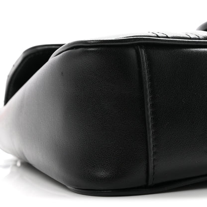 Gucci Calfskin Matelasse Monochrome Small GG Marmont Shoulder Bag Black 9 of 10