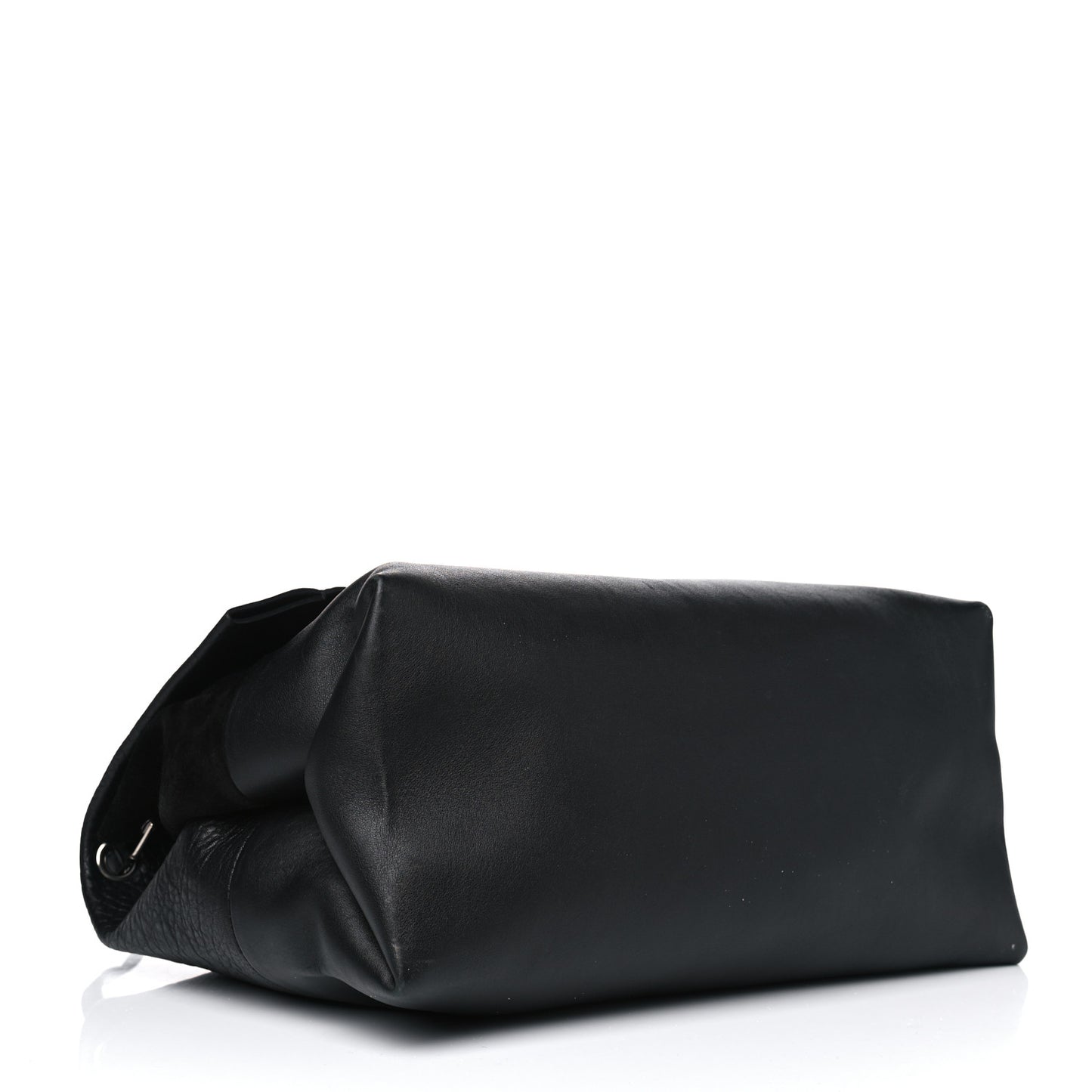 Shrunken Lambskin All Soft Shoulder Bag Black