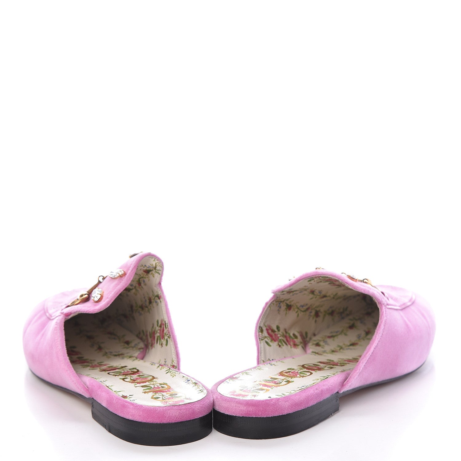 Gucci Velvet Marquise Crystals Womens Princetown Slippers 39.5 Malva Dark Malva 5 of 15
