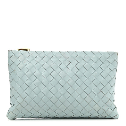 Bottega Veneta Nappa Intrecciato Large Flat Zip Pouch Spearmint 1 of 13