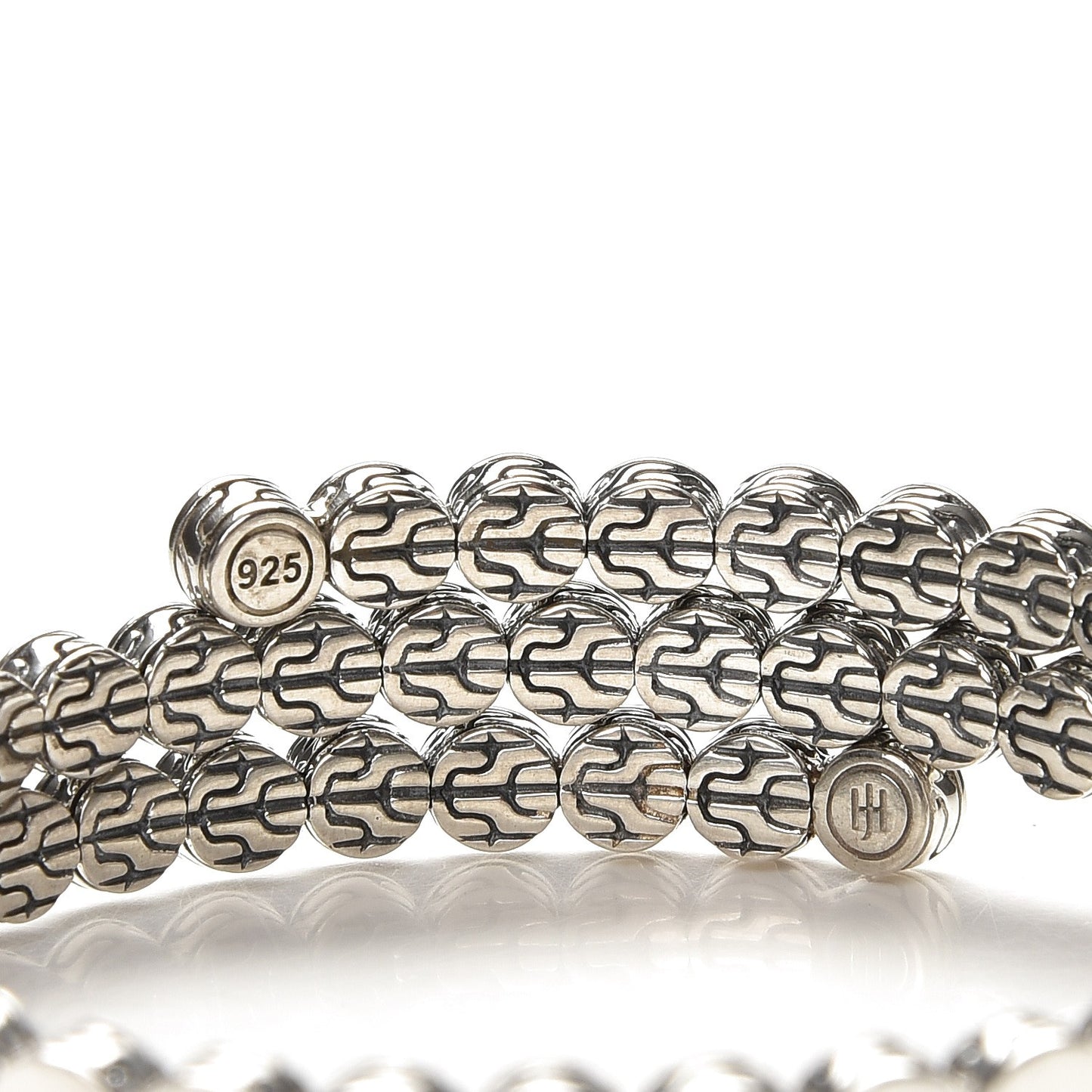 Sterling Silver 11mm Dot Double Coil Bracelet