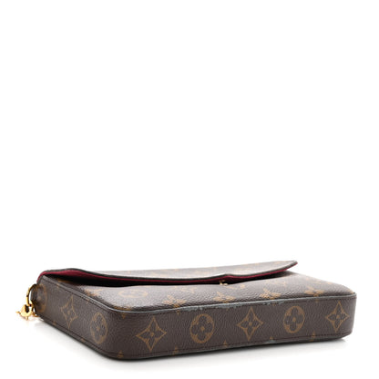 Louis Vuitton Monogram Pochette Felicie Chain Wallet Fuchsia 4 of 10