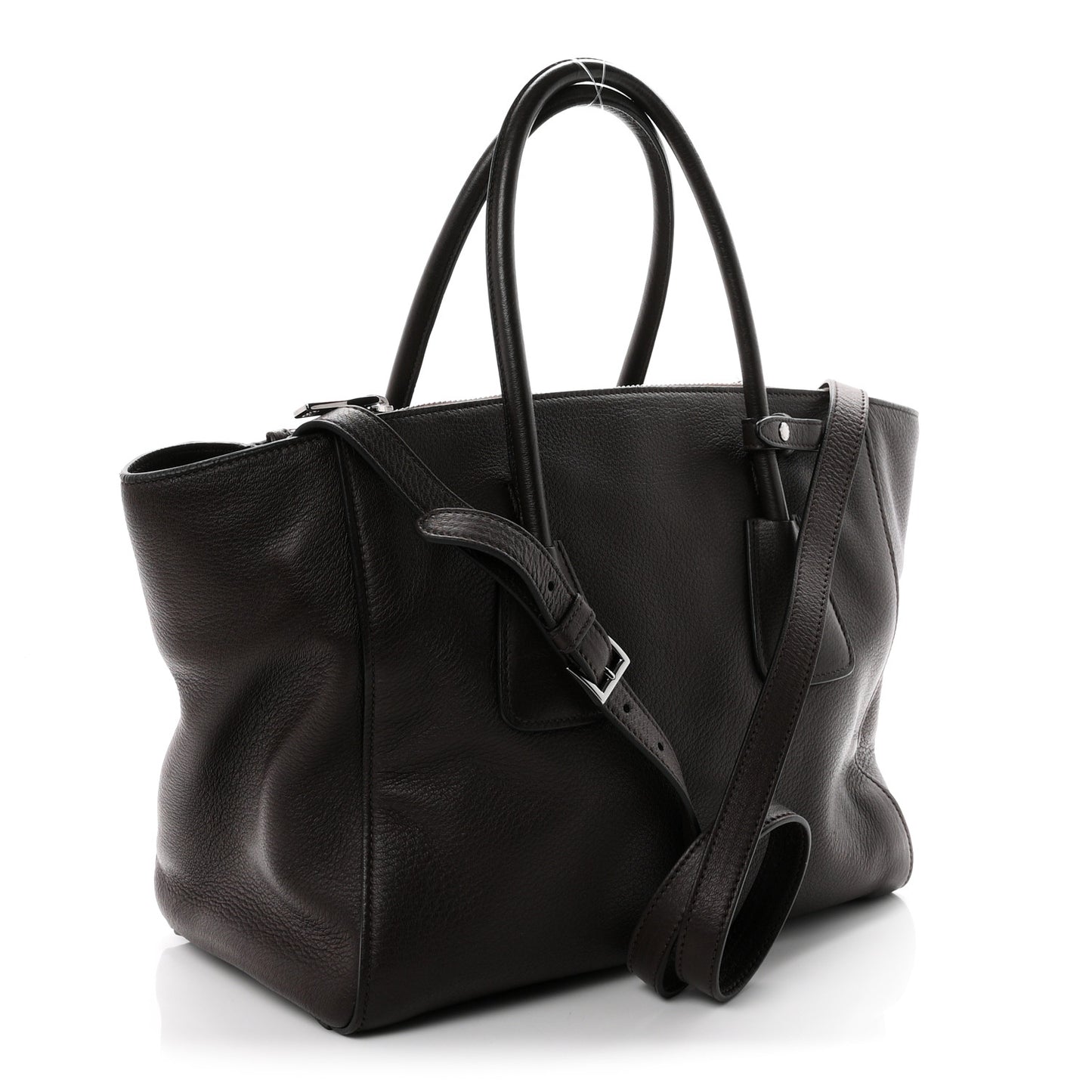 Cervo Deerskin Twin Pocket Tote Caffe