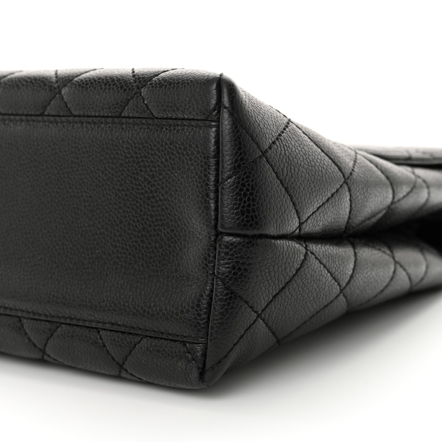 Chanel Caviar Quilted Jumbo Kelly Flap Black 10 of 14