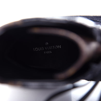 Louis Vuitton Suede Calfskin Monogram Laureate Platform Desert Boots 37.5 Black 8 of 11