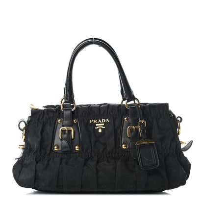 Prada Tessuto Nylon Gaufre Shopping Satchel Black 1 of 9