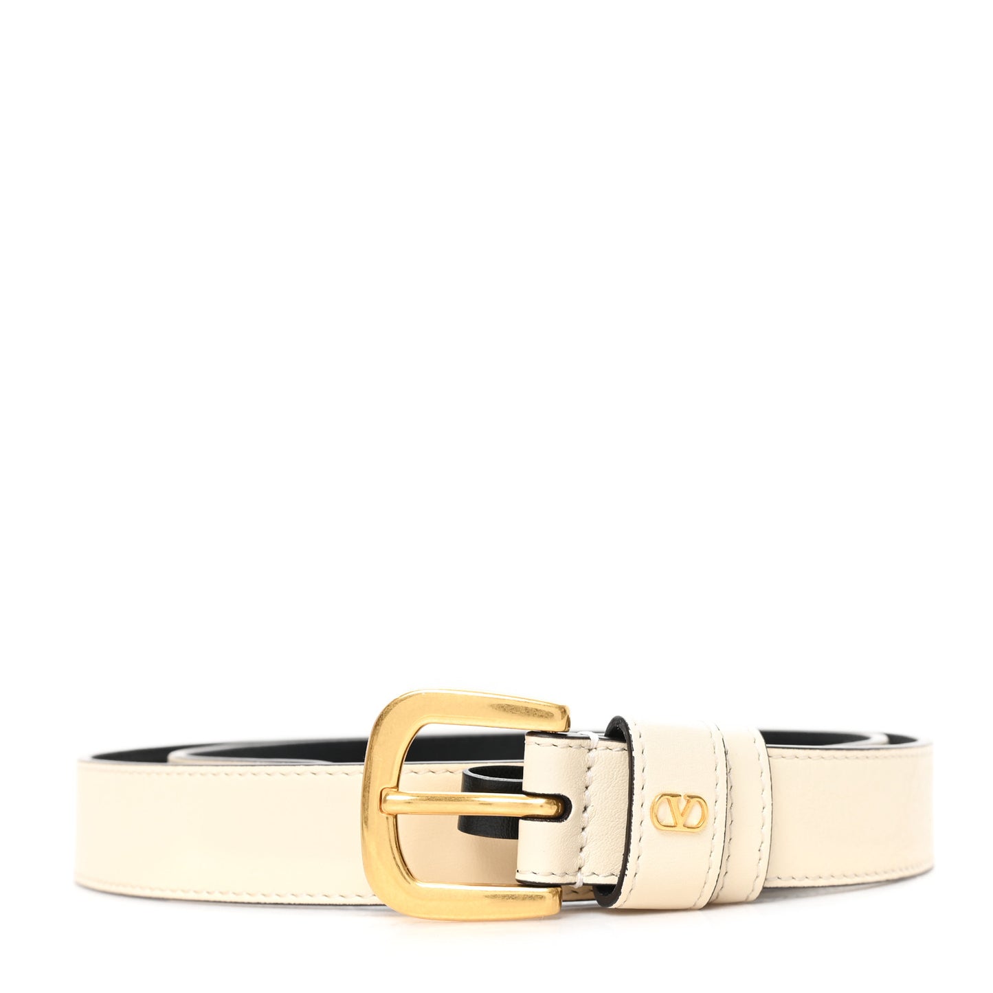 Calfskin VLogo Signature 30mm Belt 85 34 White