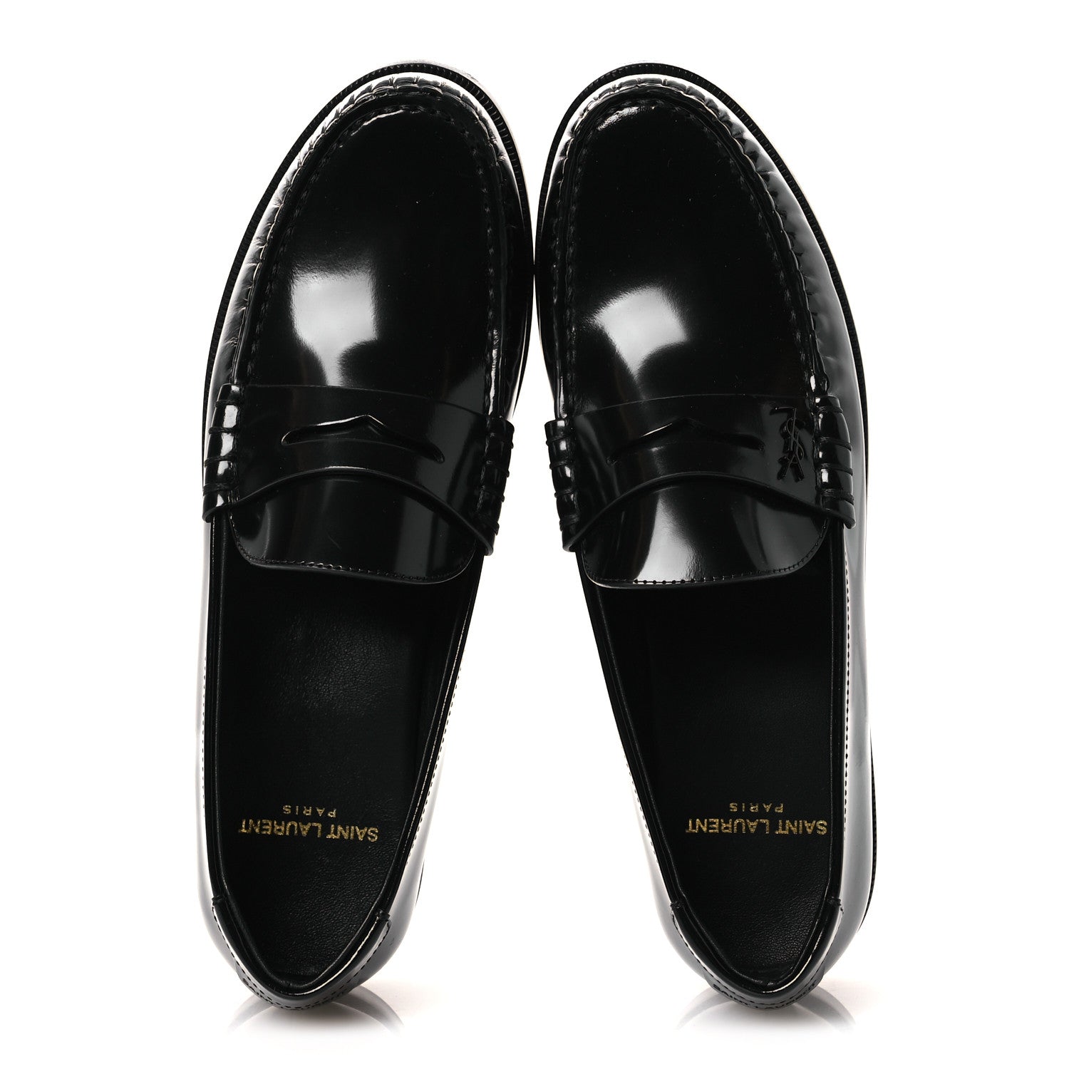 Saint Laurent Magnum Lux Calfskin Le Loafer 15 Moccasins 38 Black 2 of 11