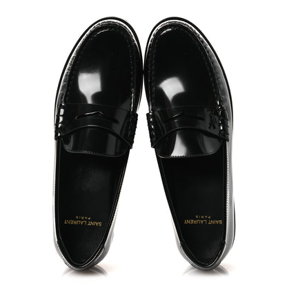 Saint Laurent Magnum Lux Calfskin Le Loafer 15 Moccasins 38 Black 2 of 11
