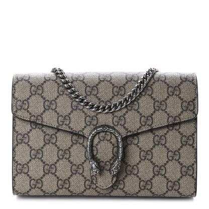 Gucci GG Supreme Monogram Mini Dionysus Chain Wallet Beige Black 1 of 11