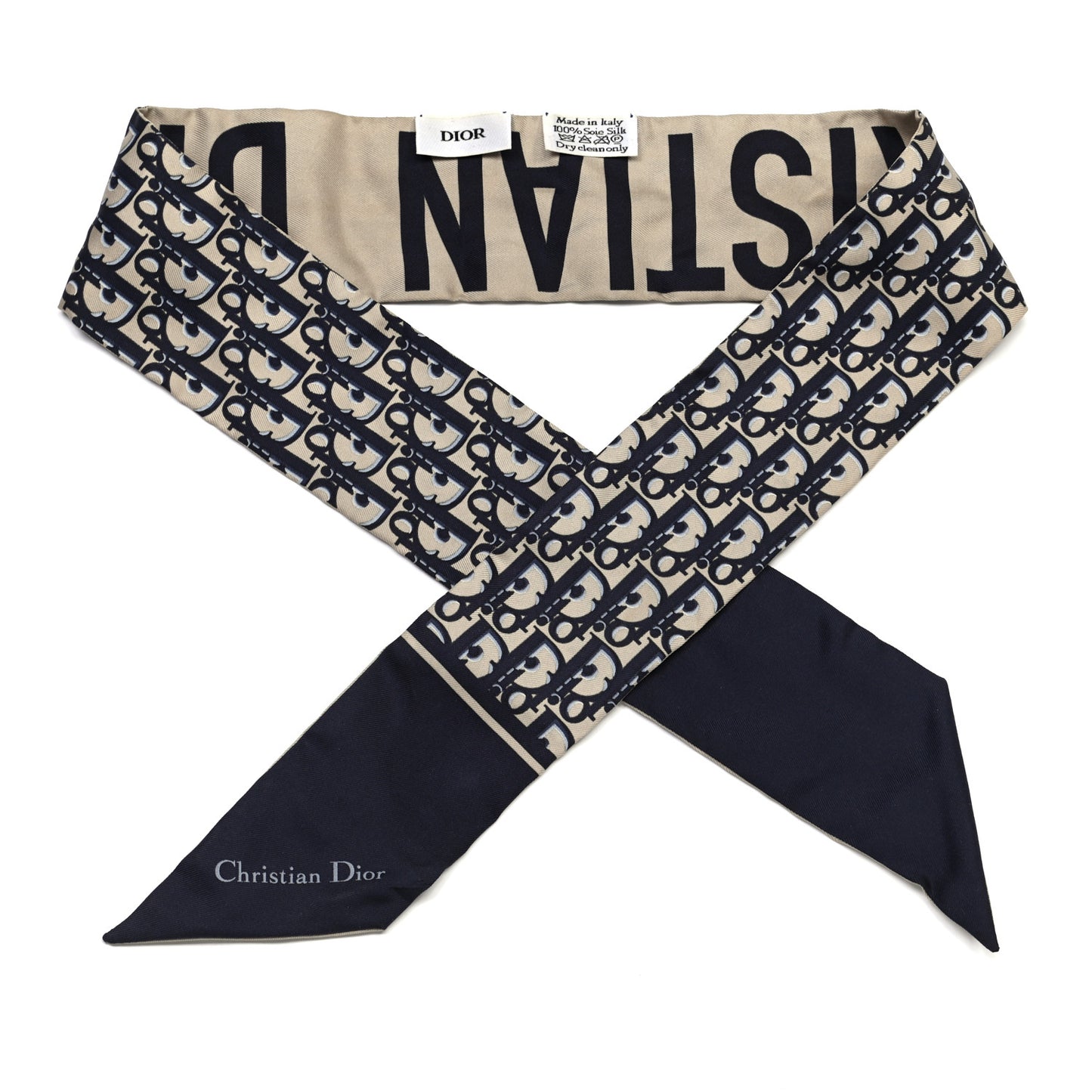 Silk Oblique Mitzah Scarf Blue