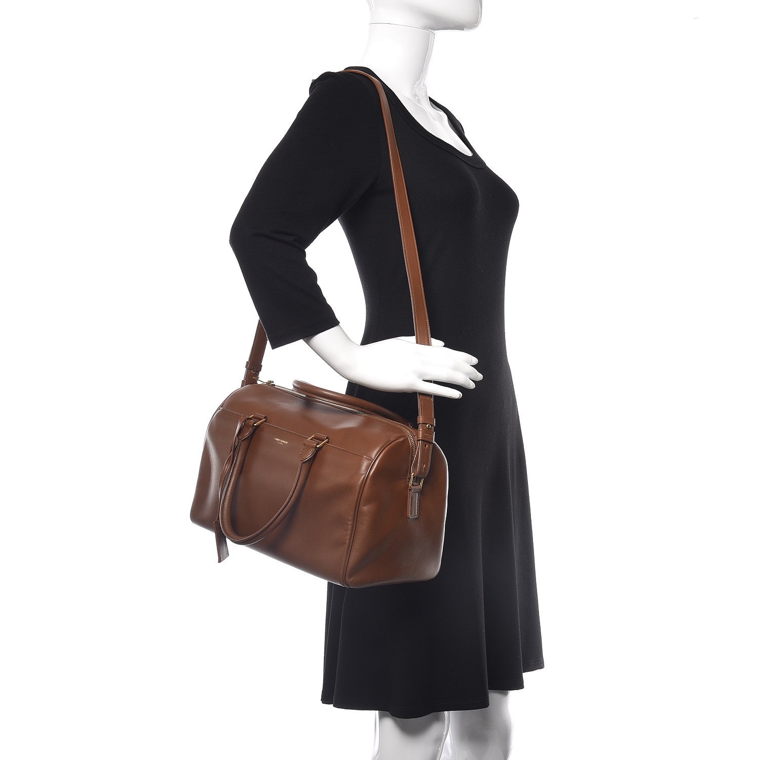 Saint Laurent Calfskin Classic Duffle 6 Havane 2 of 20