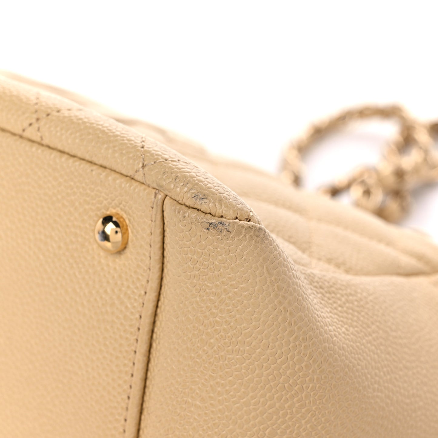 Caviar Quilted Petit Timeless Tote PTT Beige