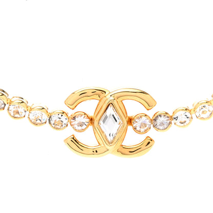 Chanel Metal Crystal CC Marquise Choker Gold 4 of 5