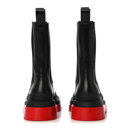 Bottega Veneta Calfskin The Tire Chelsea Boots 36.5 Black Bright Red 6 of 26
