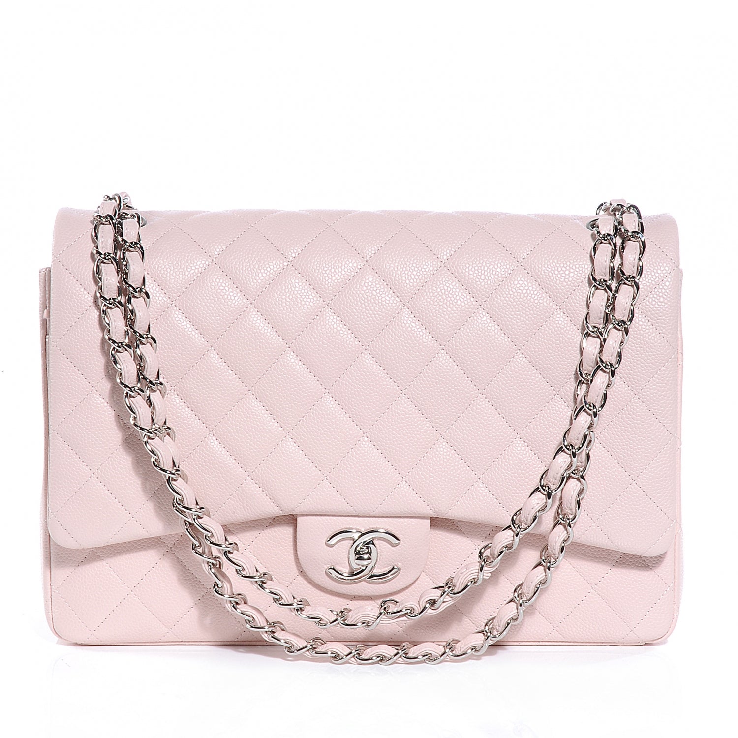 Chanel Caviar Maxi Double Flap Pink 1 of 8