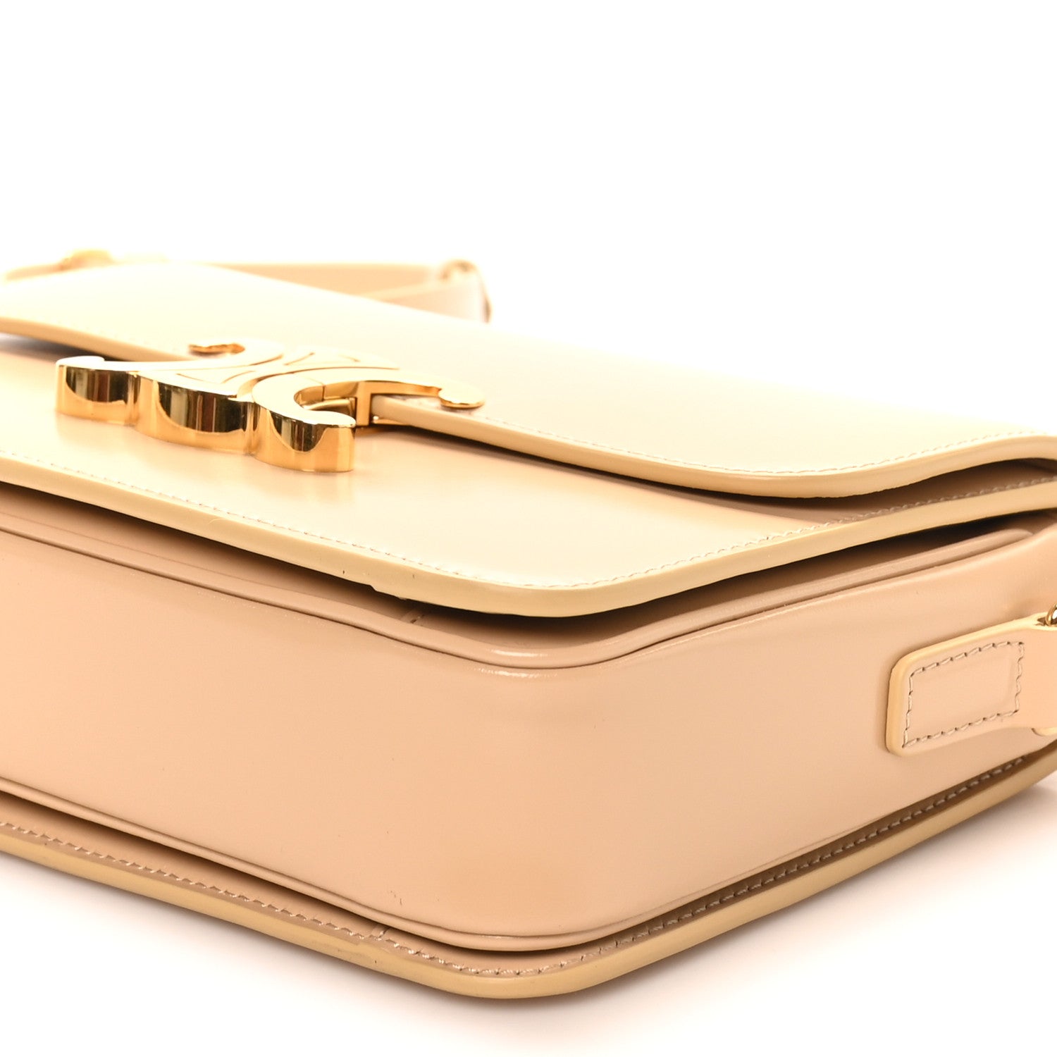 Celine Shiny Calfskin Teen Triomphe Oat Beige 9 of 9