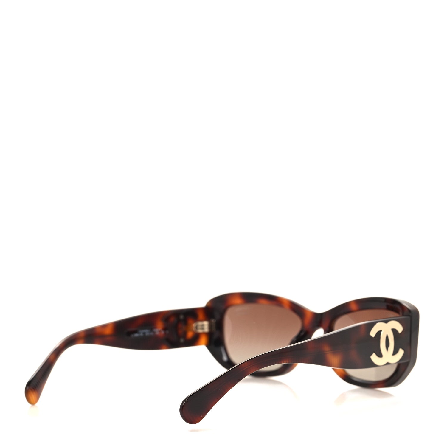 Chanel Acetate Polarized Rectangle Sunglasses 5493-A Tortoise 4 of 8