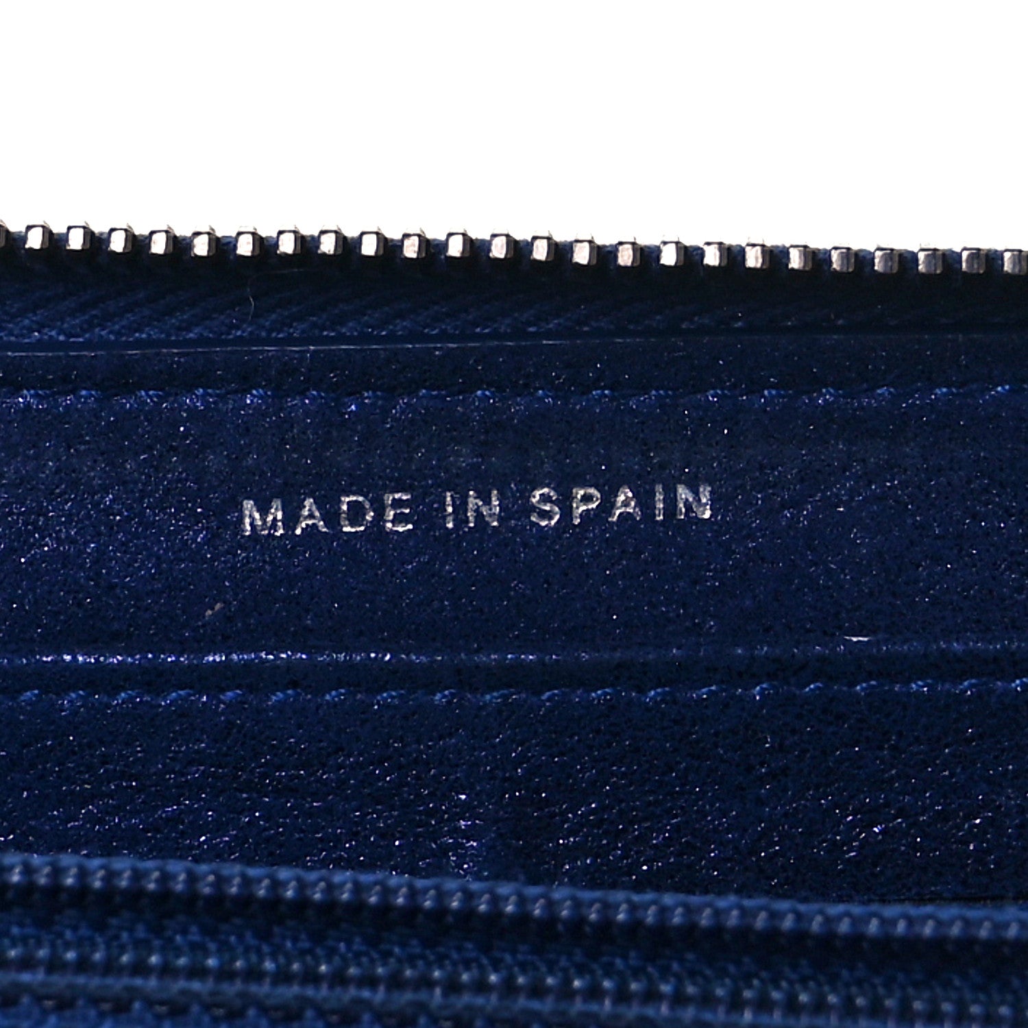 Chanel Iridescent Calfskin Quilted Long Zip Around Wallet Blue 7 of 11