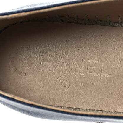 Chanel Lambskin CC Espadrilles 41 Navy Black 9 of 13