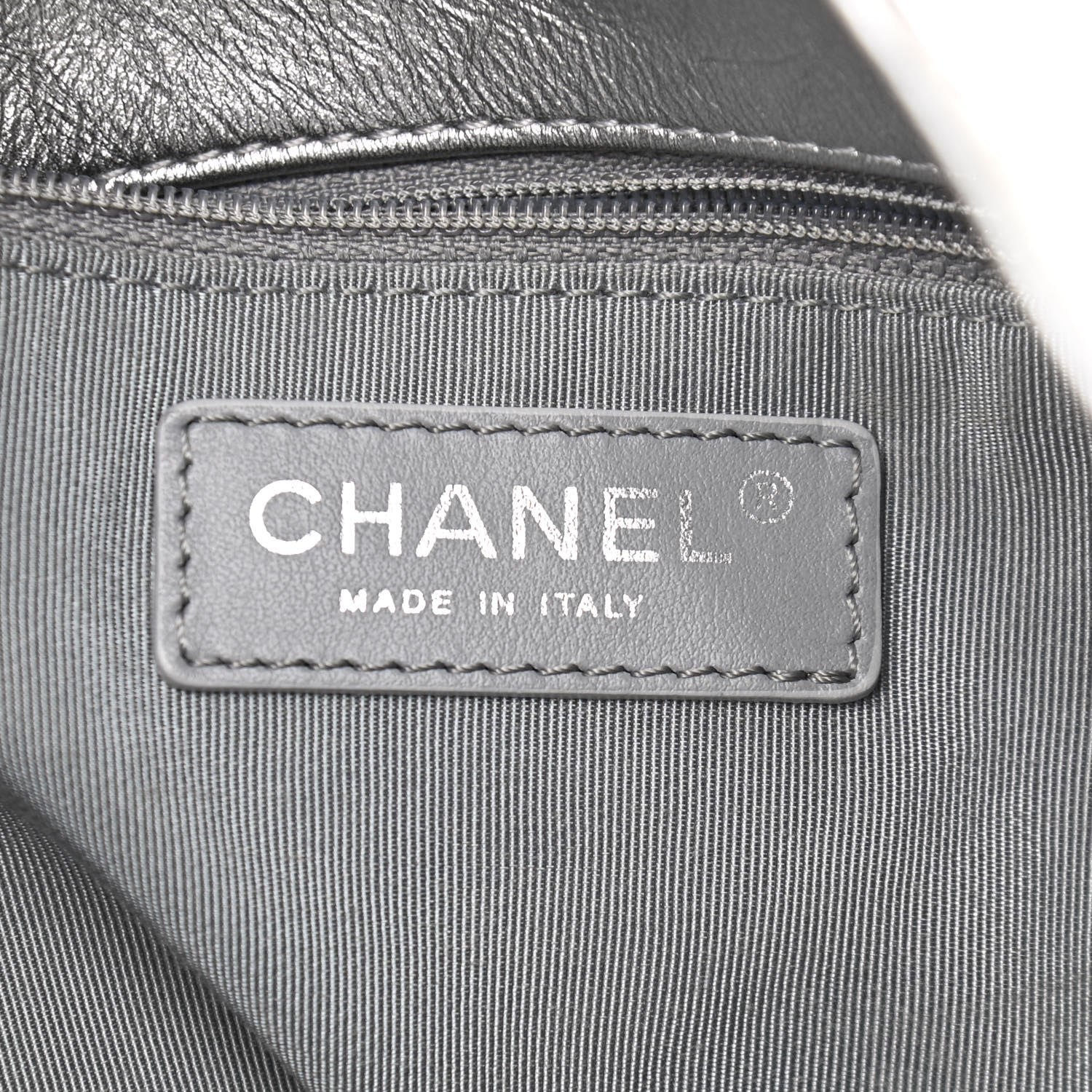 Chanel Metallic Crackled Calfskin Quilted Large Big Bang Hobo Silver 6 of 10