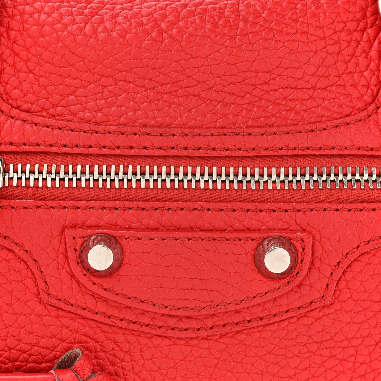 Balenciaga Vibrato Calfskin Classic Silver Hardware S City Rouge Cerise 8 of 16