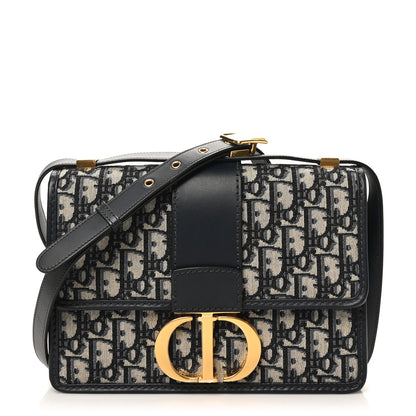 Christian Dior Oblique 30 Montaigne Flap Bag Blue 1 of 10