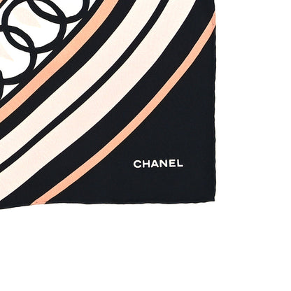 Chanel Silk CC Flap Bag Square Scarf Black 2 of 3