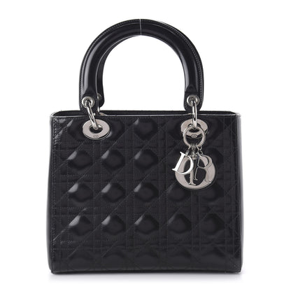 Christian Dior Lambskin Cannage Medium Lady Dior Black 1 of 11