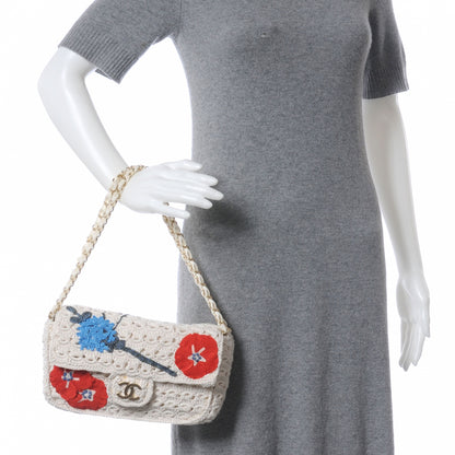 Chanel Crochet Camellia CC Flap 2 of 8