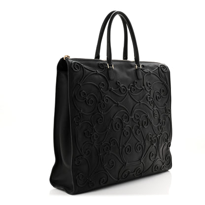Valentino Garavani Nappa Intricate Soutache Tote Black 3 of 9
