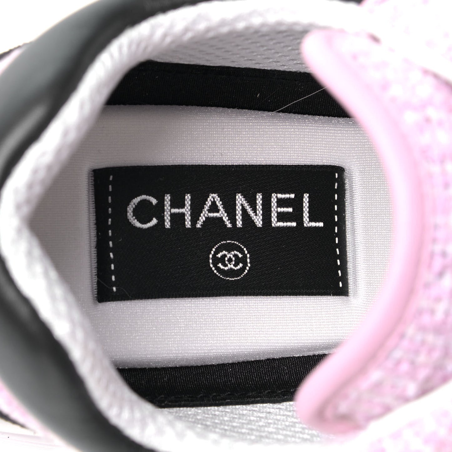 Tweed Suede Calfskin CC Sneakers 40 Gray Pink